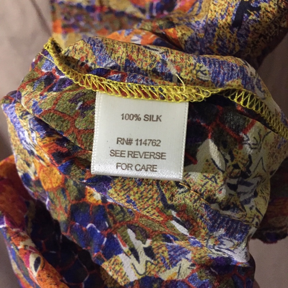 Fun Color/Print Silk Tank - Picture 3 of 3
